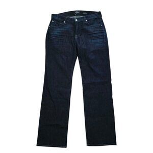 7 for all Mankind Austyn Luxe Performance Straight Leg Dark Wash Jeans 34 x 33